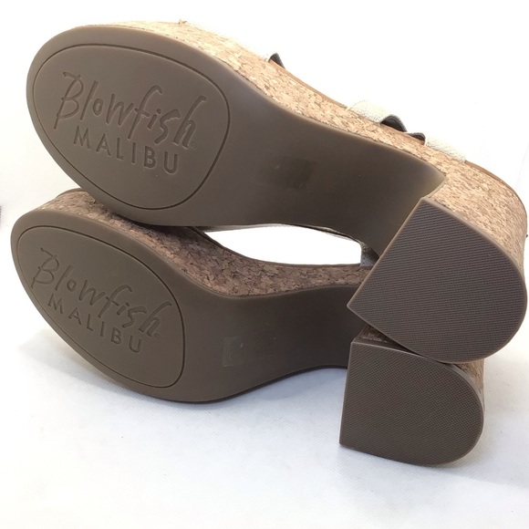 Blowfish Women's Partea Lt. Taupe Open Toe Platform Slingback Heeled Sandal 10 - Picture 12 of 14